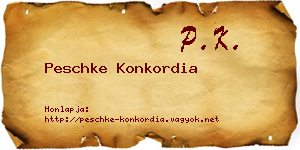 Peschke Konkordia névjegykártya